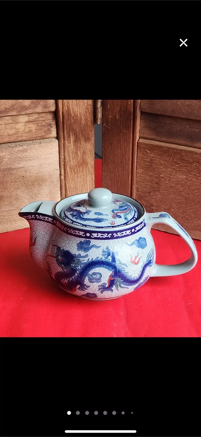 Vintage Dragon Ceramic Teapot
