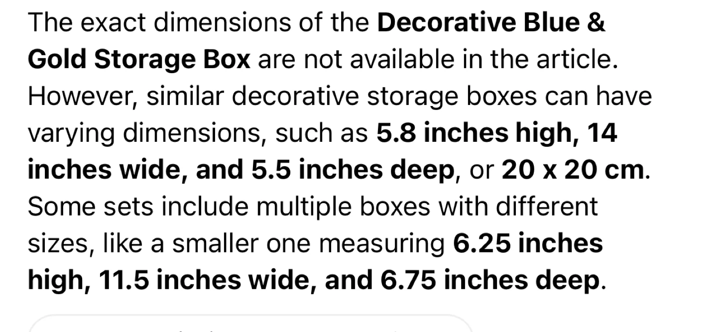 Decorative Blue & Gold Storage Box - photo 4