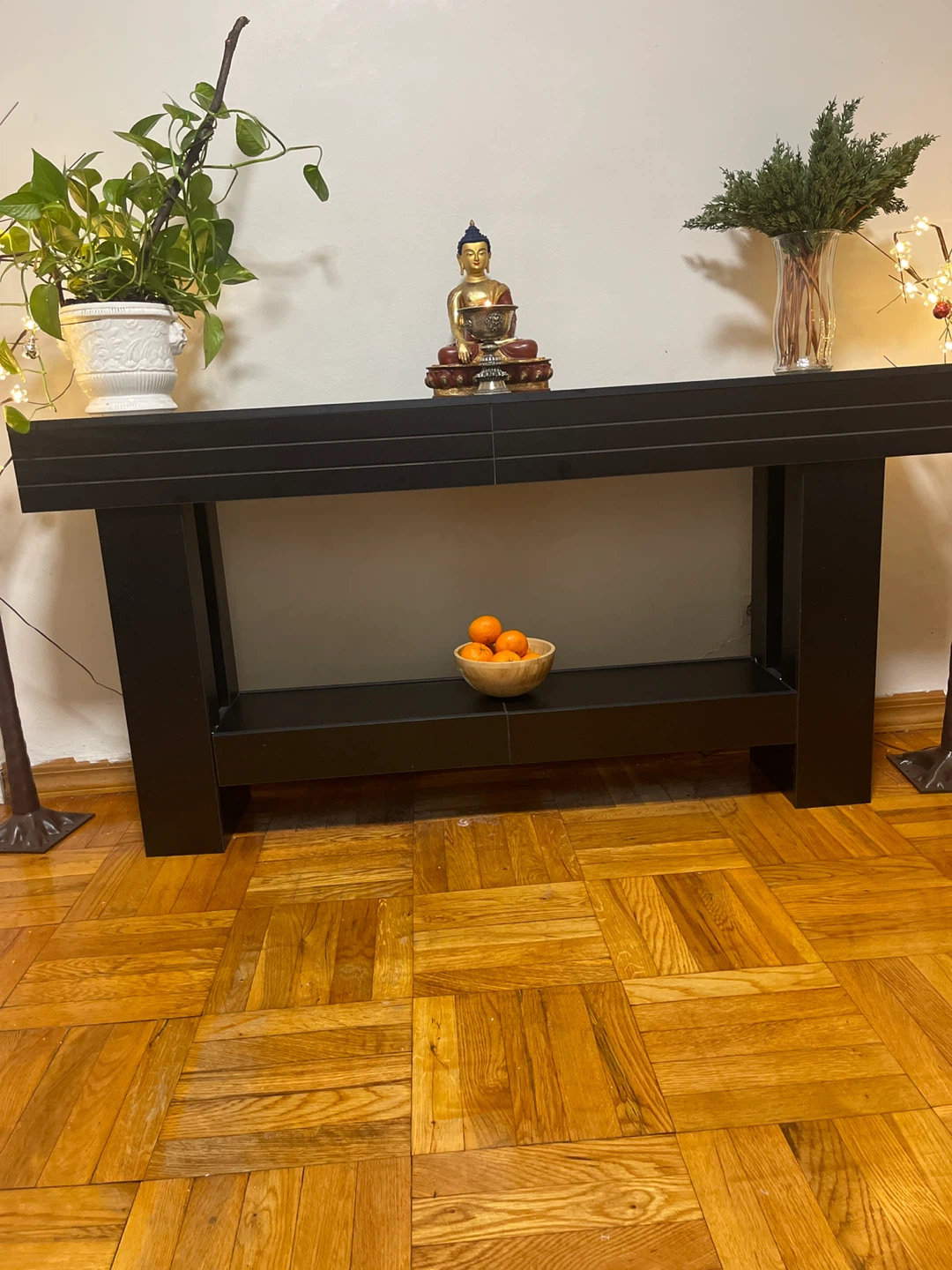 MAHANCRIS Black Entryway Console Table 63"