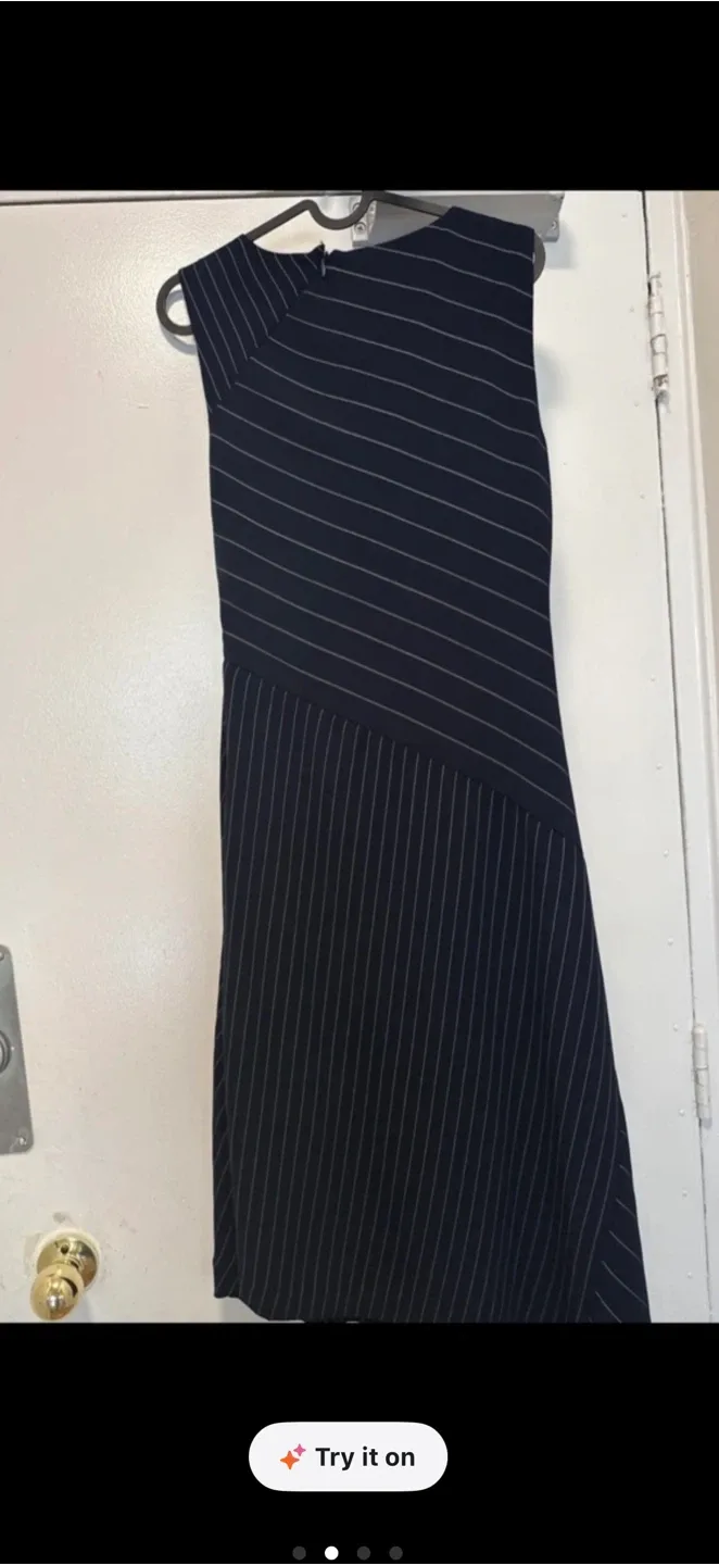 DKNY Black Pinstripe Dress image indicator(2)