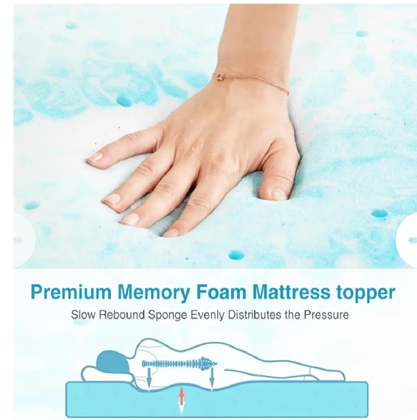 New Premium Memory Foam Mattress Topper