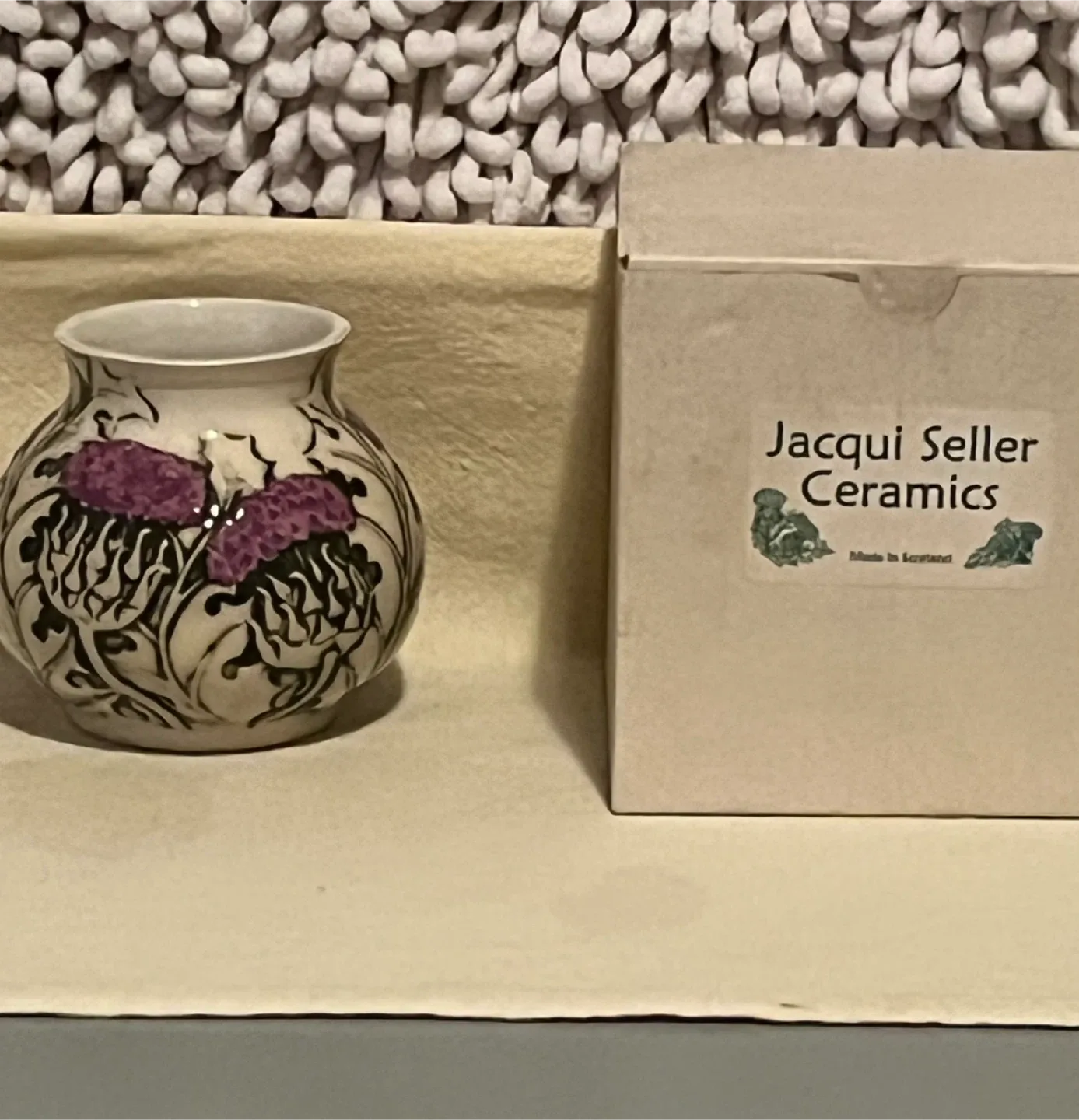 Jacqui Seller Ceramics Scotland Vase with Box