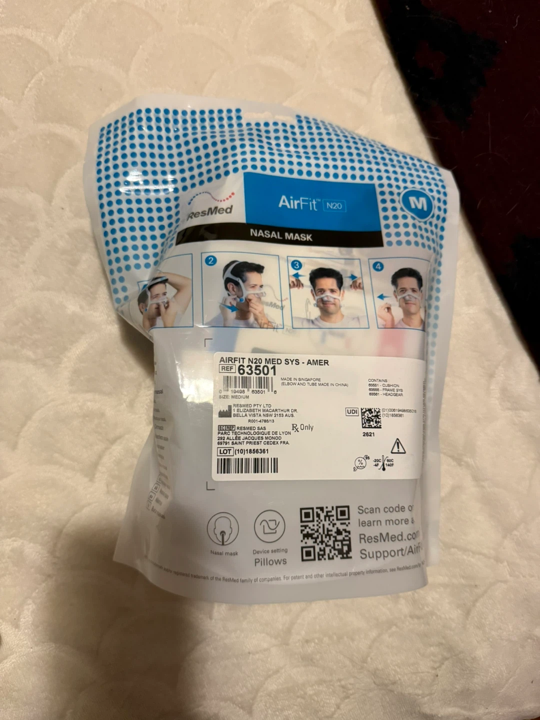 ResMed AirFit N20 Nasal Mask (Size Medium) - photo 2