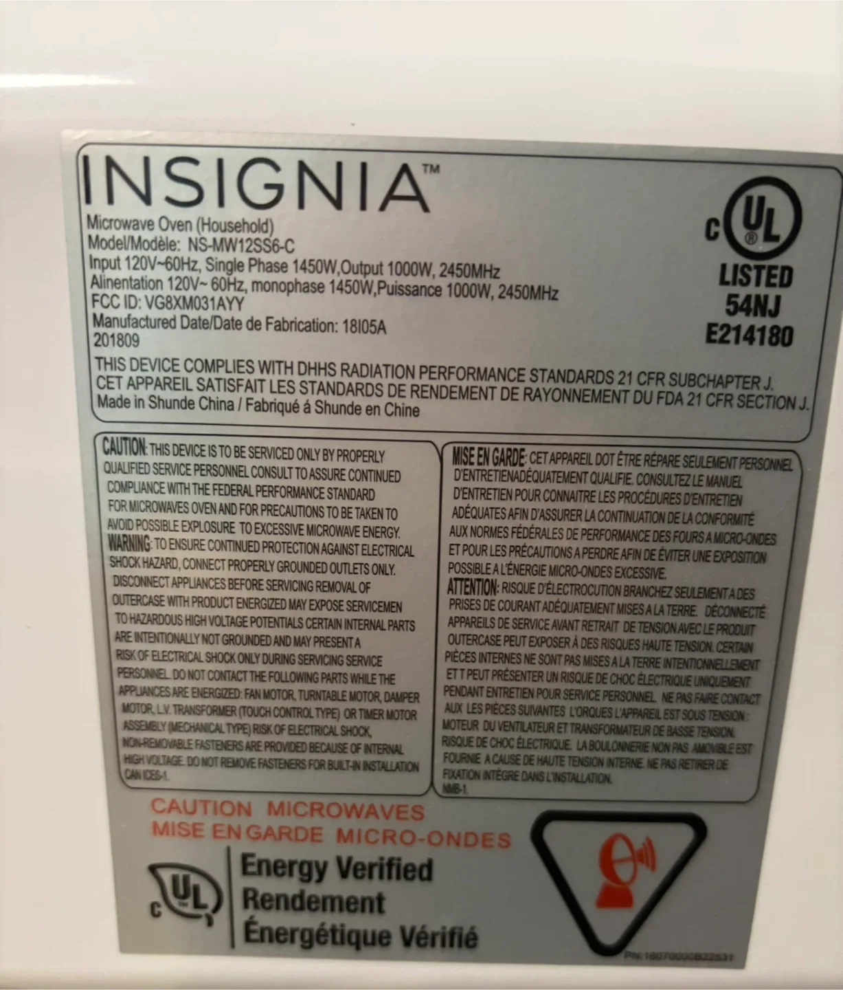 Insignia Microwave #Cleanout image indicator(6)