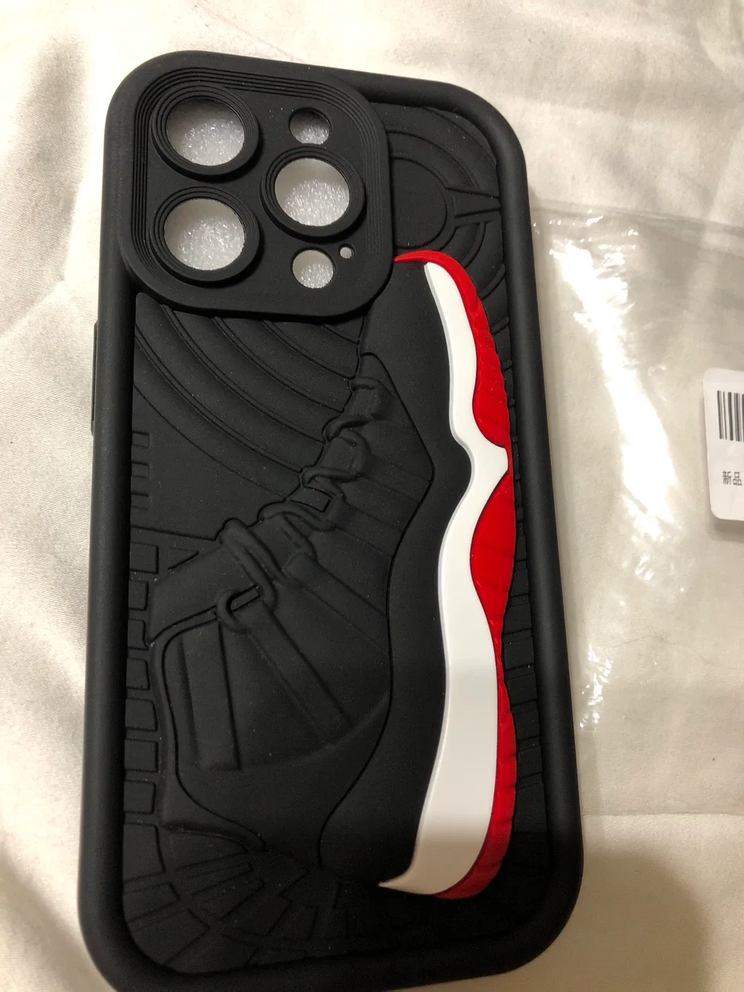 iPhone 15 Pro Black Sneaker Case - New