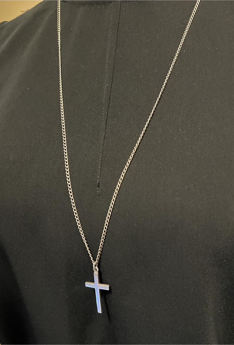 Vintage Silver Cross Necklace