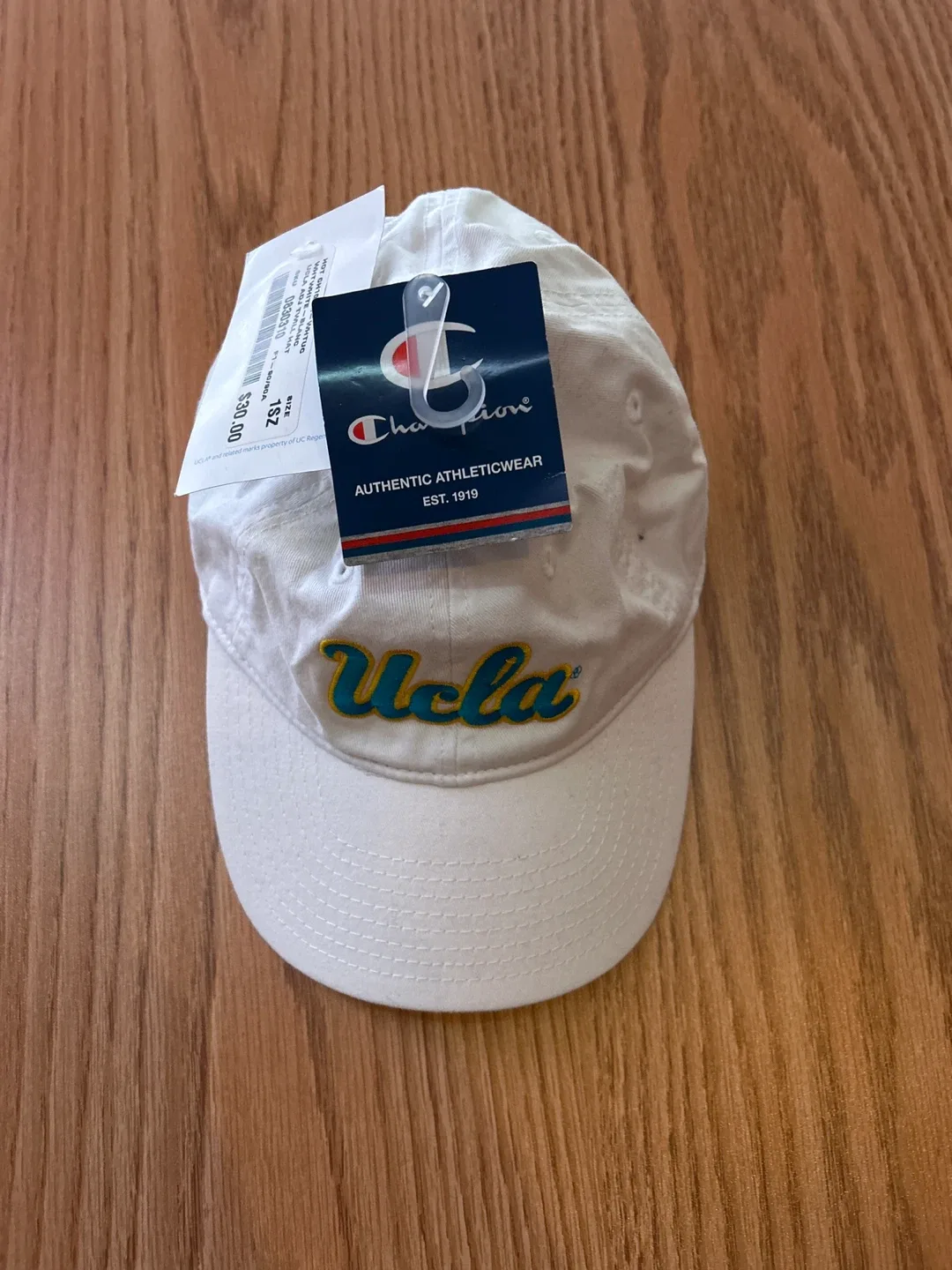 #Cleanout Champion UCLA White Adjustable Twill Hat - NEW