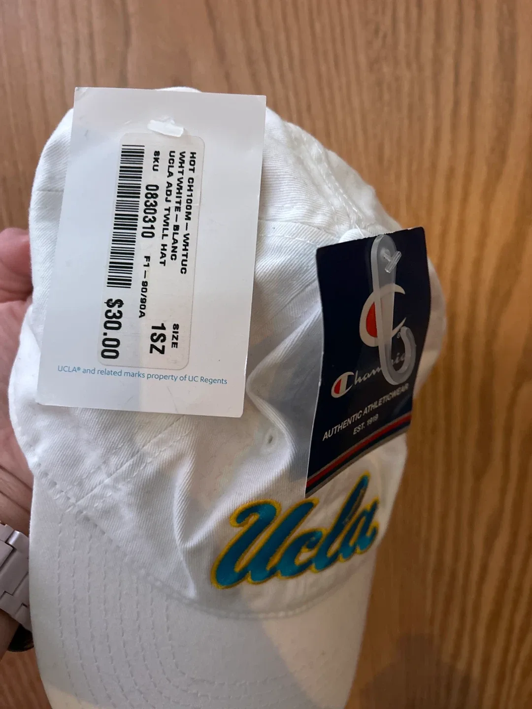 #Cleanout Champion UCLA White Adjustable Twill Hat - NEW image indicator(2)