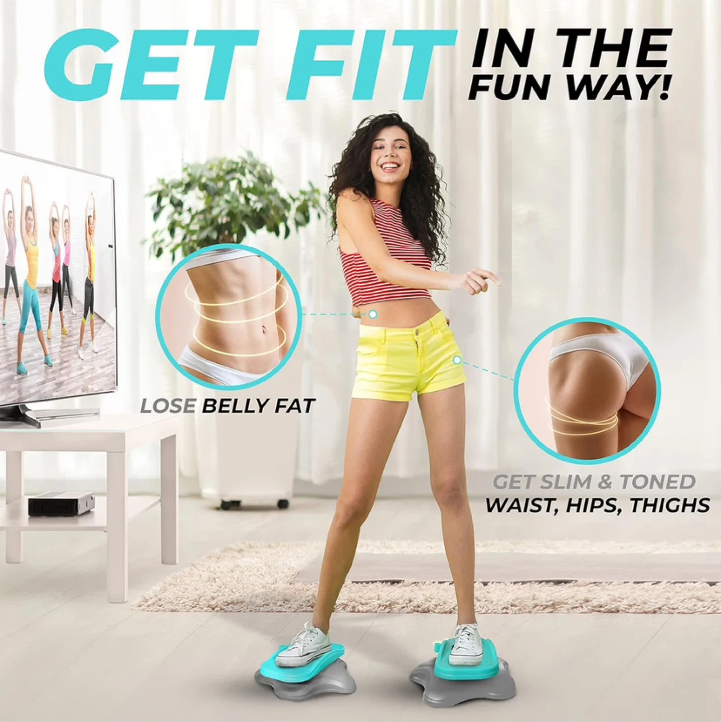 Yes4All Ab & Core Twister Board with Resistance Band #Cleanout image indicator(4)