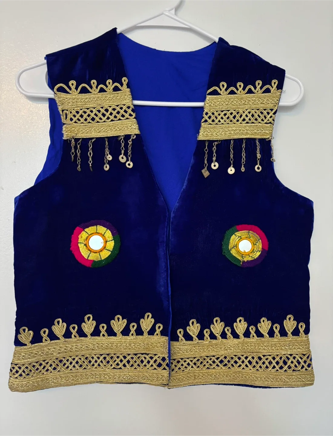 Velvet Vest with Gold Embroidery