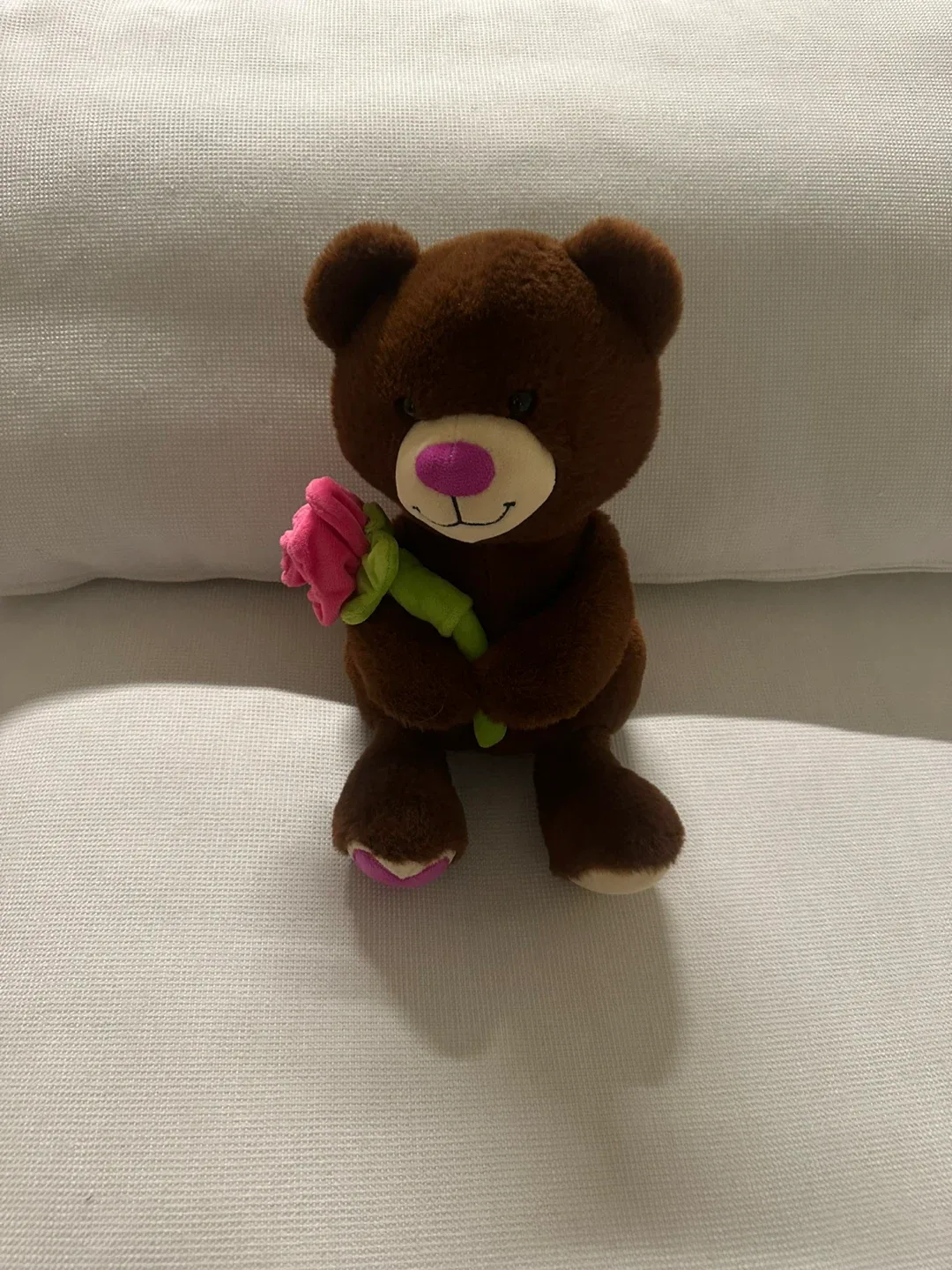Brown Teddy Bear with Rose