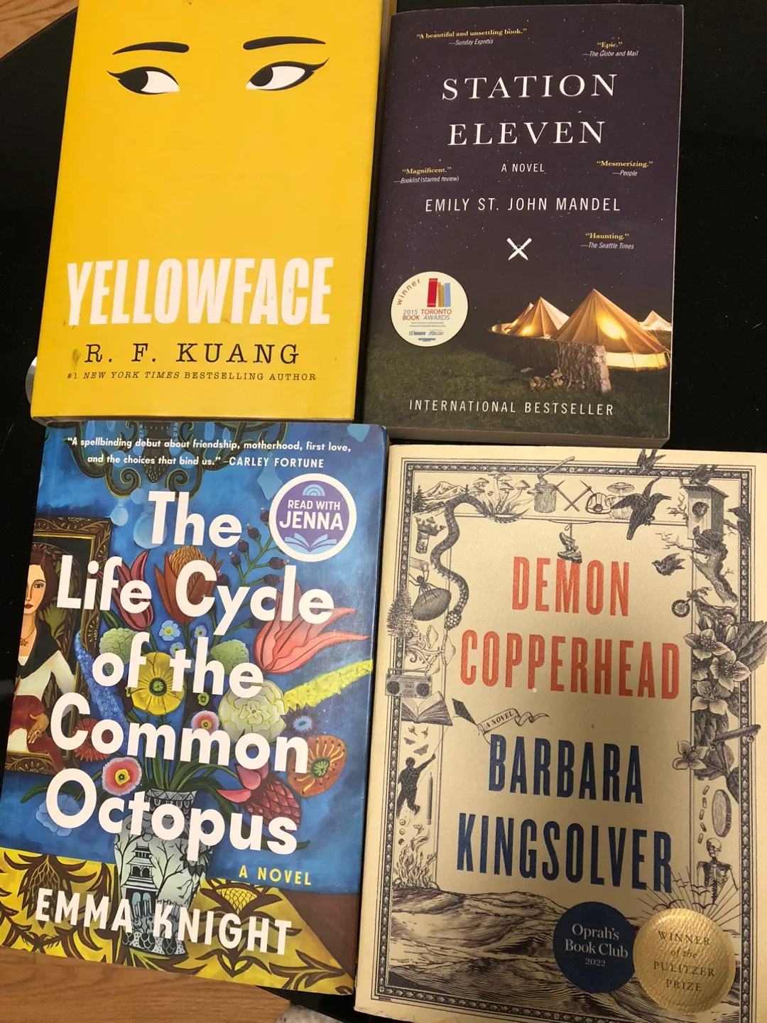 4 Novels: Yellowface, Station Eleven, Octopus, Copperhead