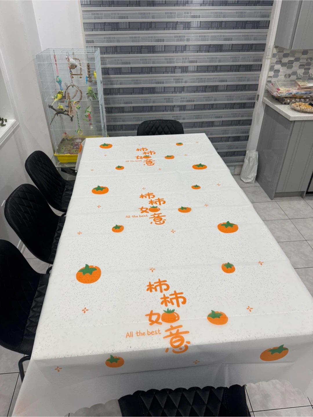 White orange Tablecloth with all the best print Design - photo 3