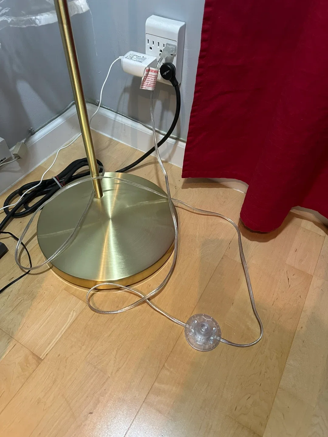 Arc lamp with chestnut shade image indicator(3)