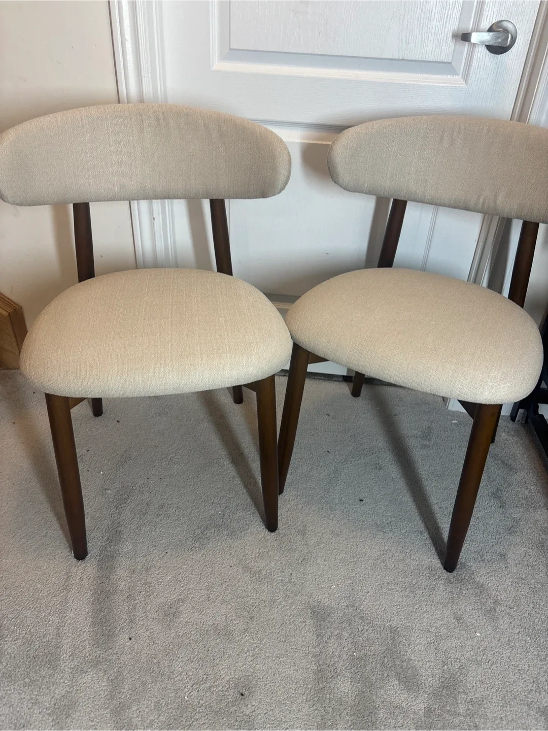 Set of 2 Beige Dining Chairs image indicator(2)