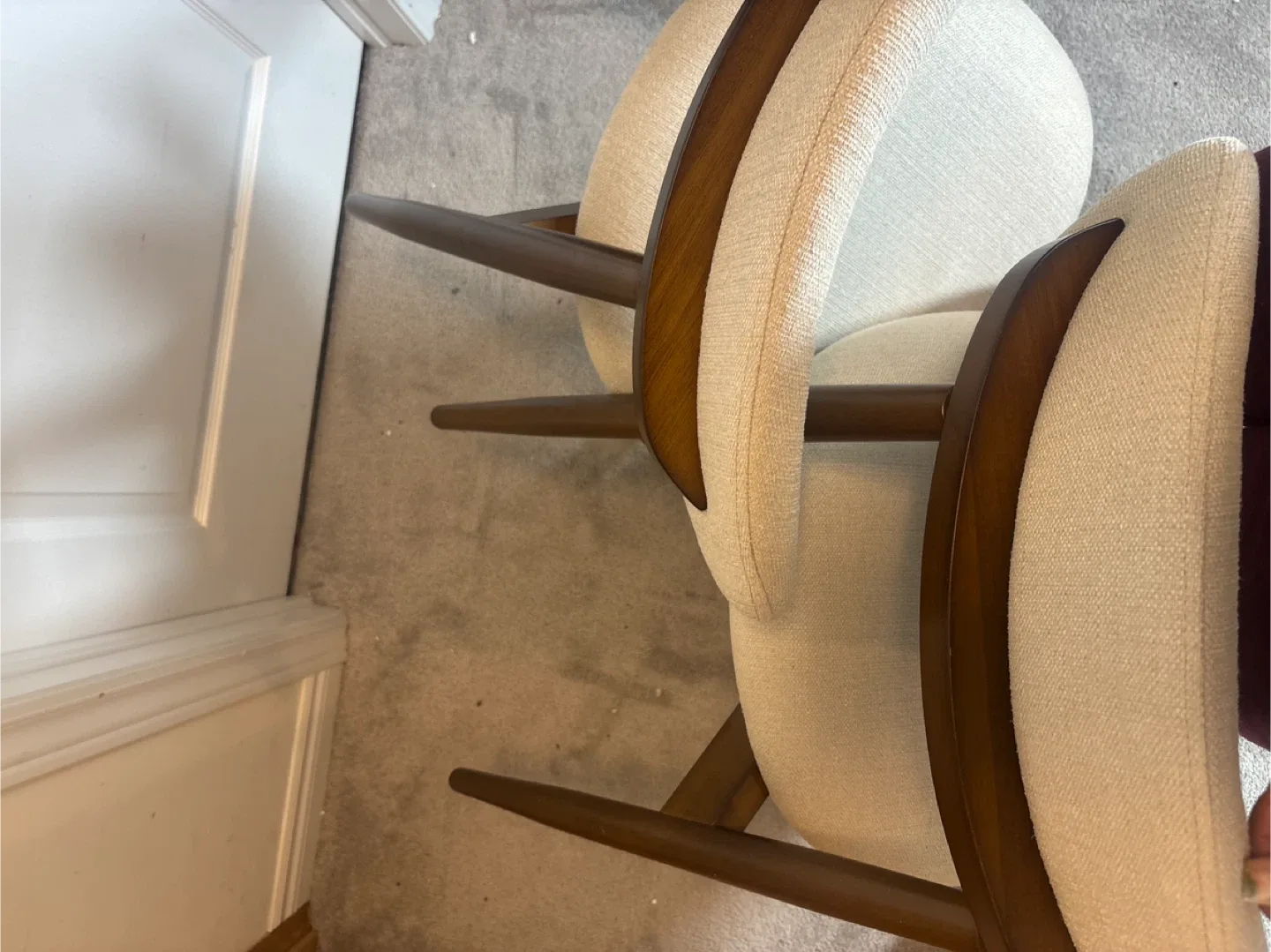 Set of 2 Beige Dining Chairs image indicator(5)