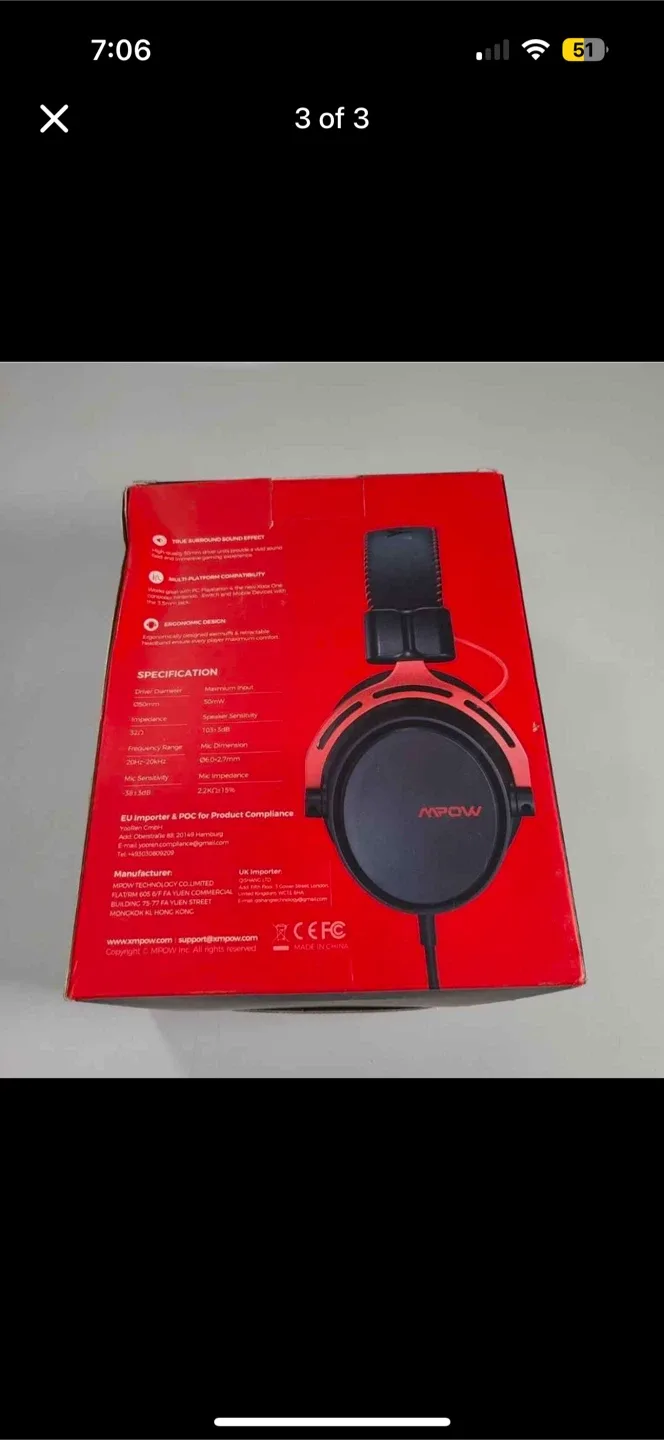 Mpow Air SE Gaming Headset - New in Box image indicator(2)