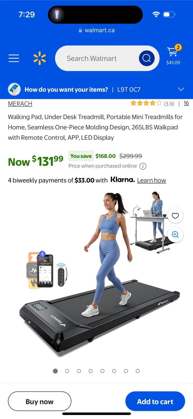 MERACH Walking Pad Under Desk Treadmill - photo 2