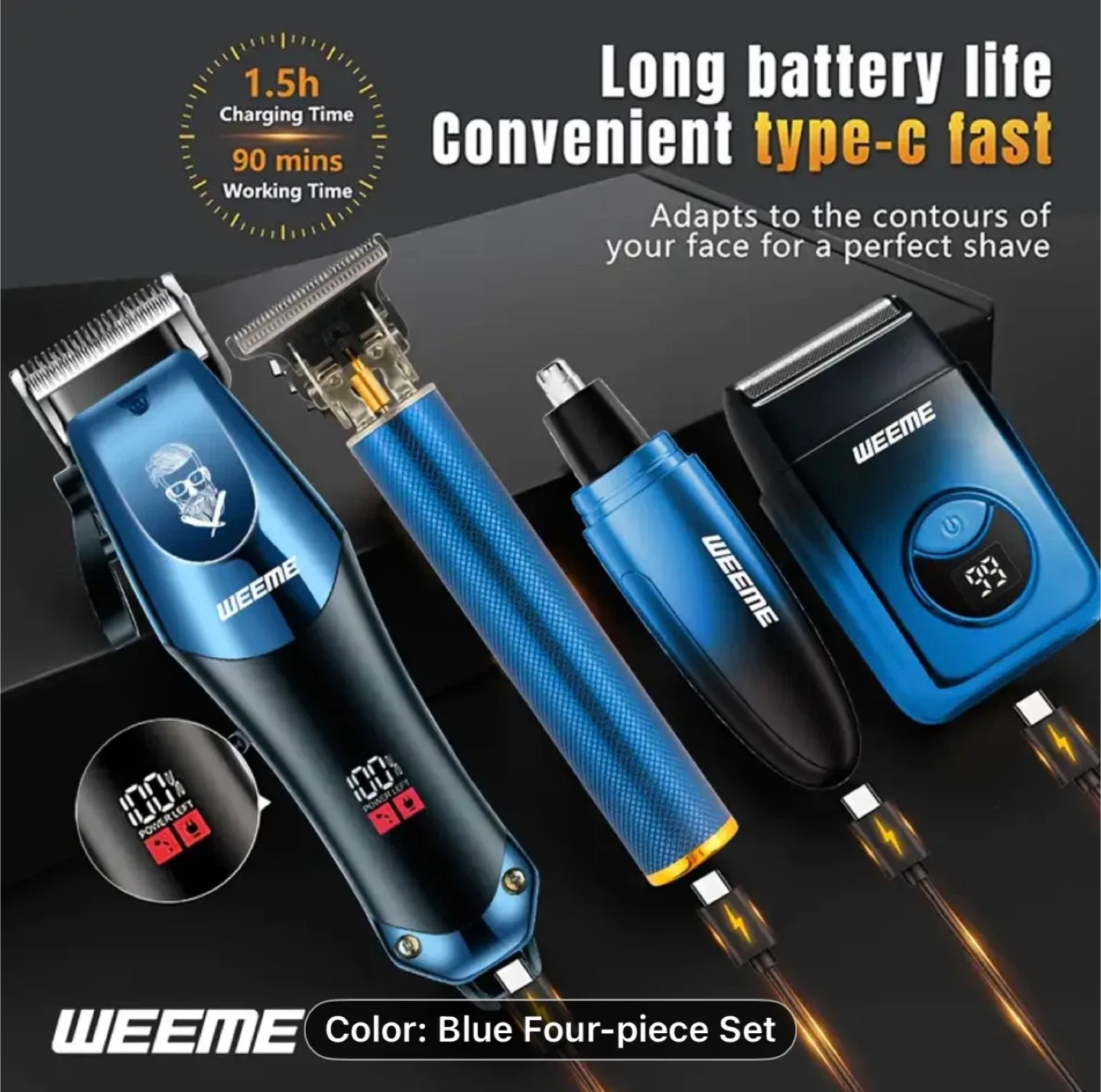 WEEME 4pcs Hair Cutting & Grooming Set image indicator(4)