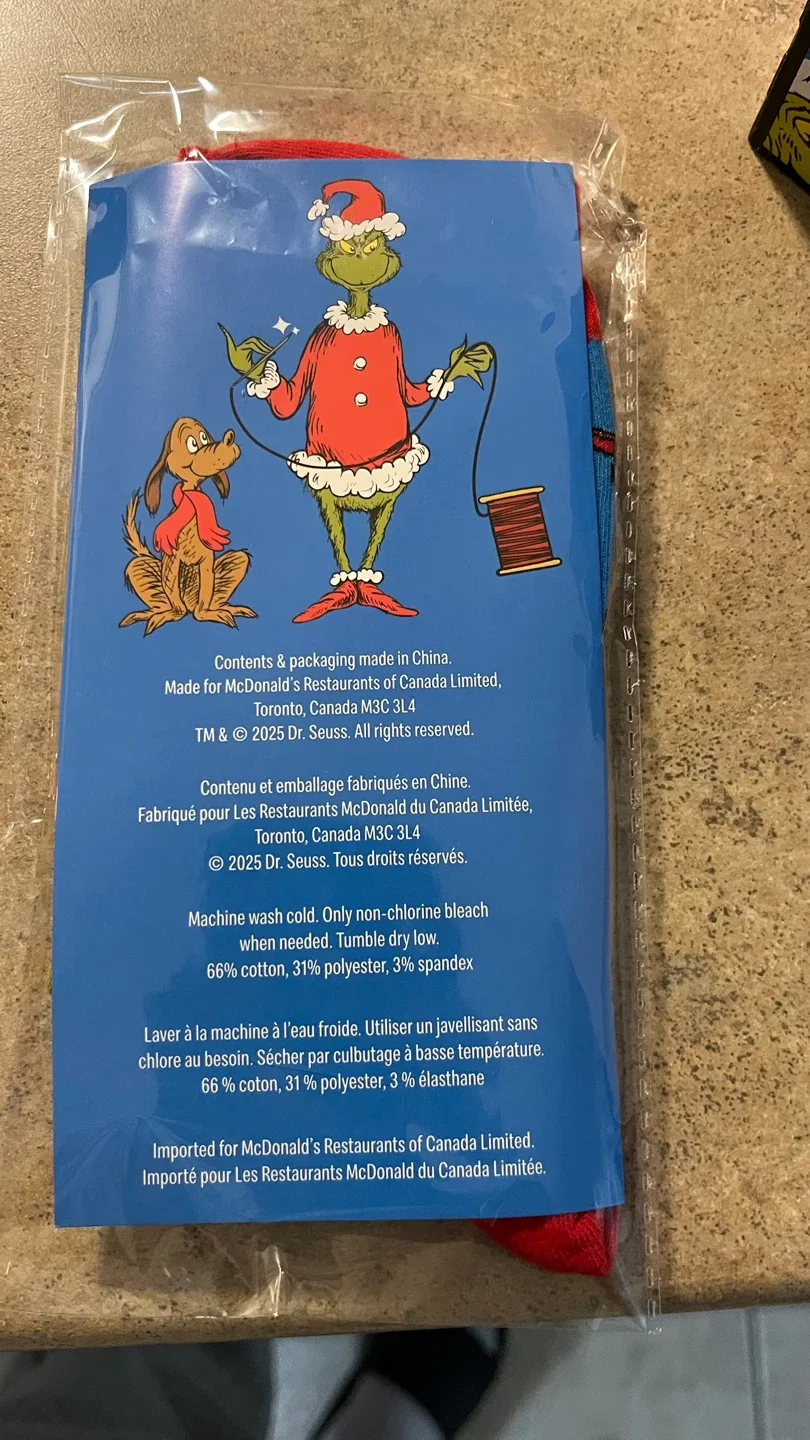 McDonald's x Dr. Seuss Grinch Socks - New in Package! image indicator(3)