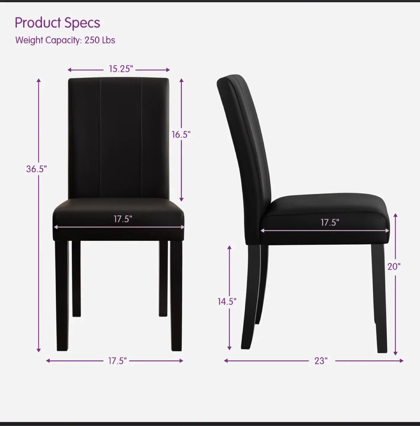 Faux Leather Dining Chairs (Set of 4) image indicator(2)