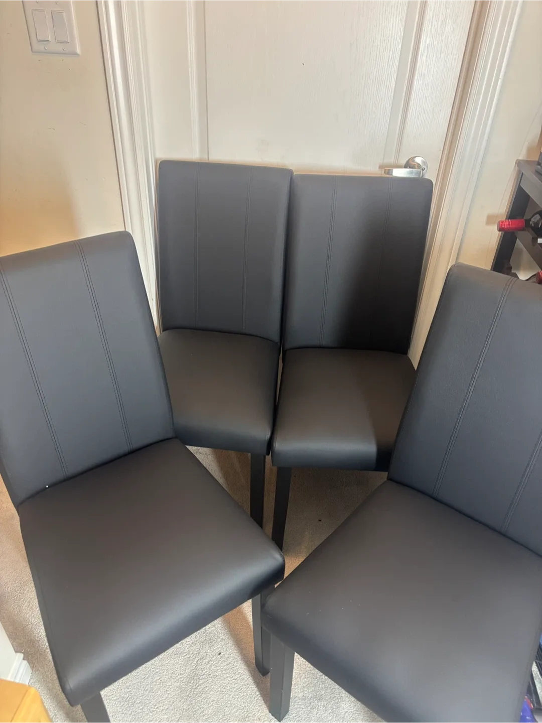 Faux Leather Dining Chairs (Set of 4) image indicator(3)