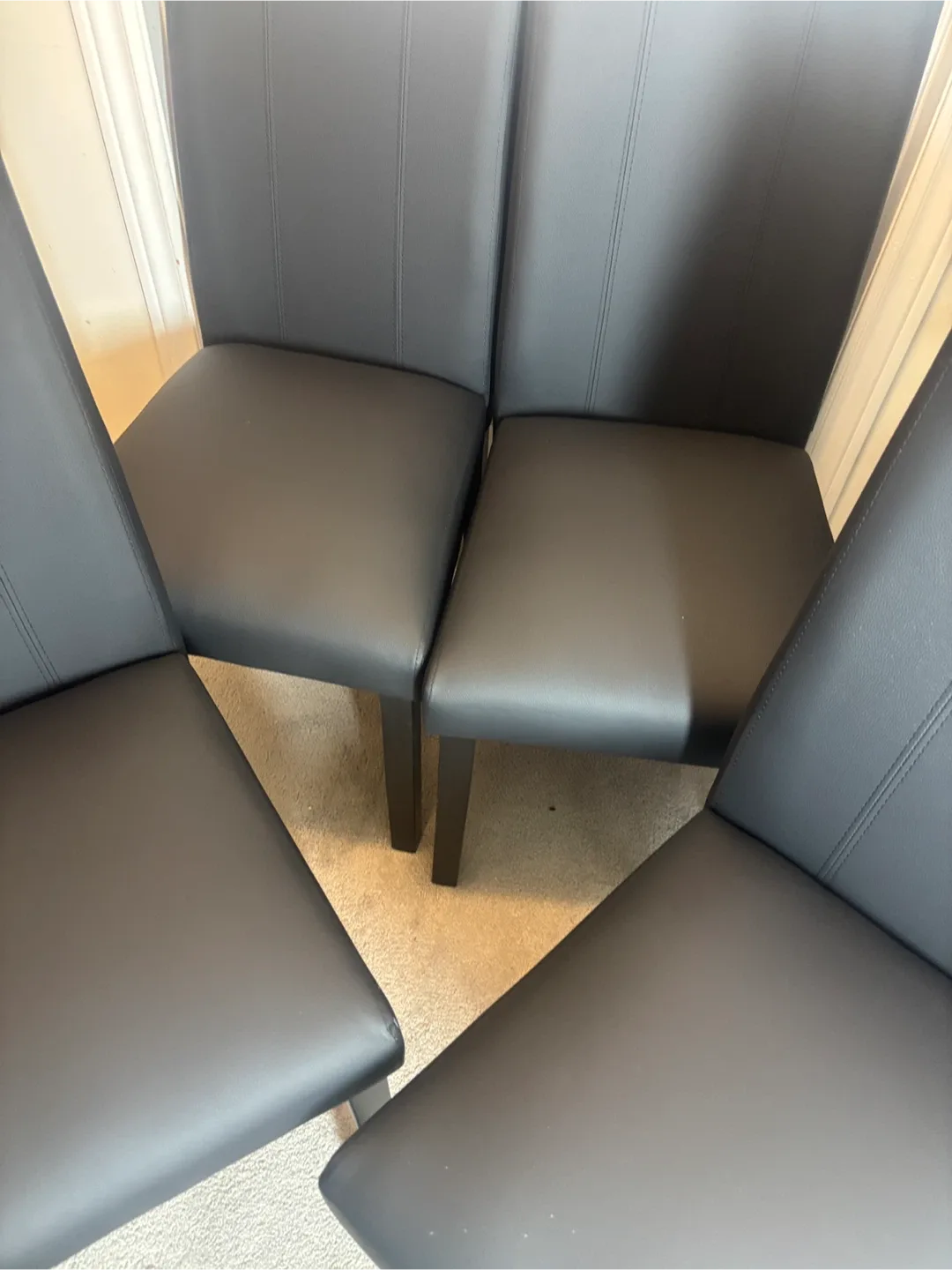 Faux Leather Dining Chairs (Set of 4) image indicator(4)