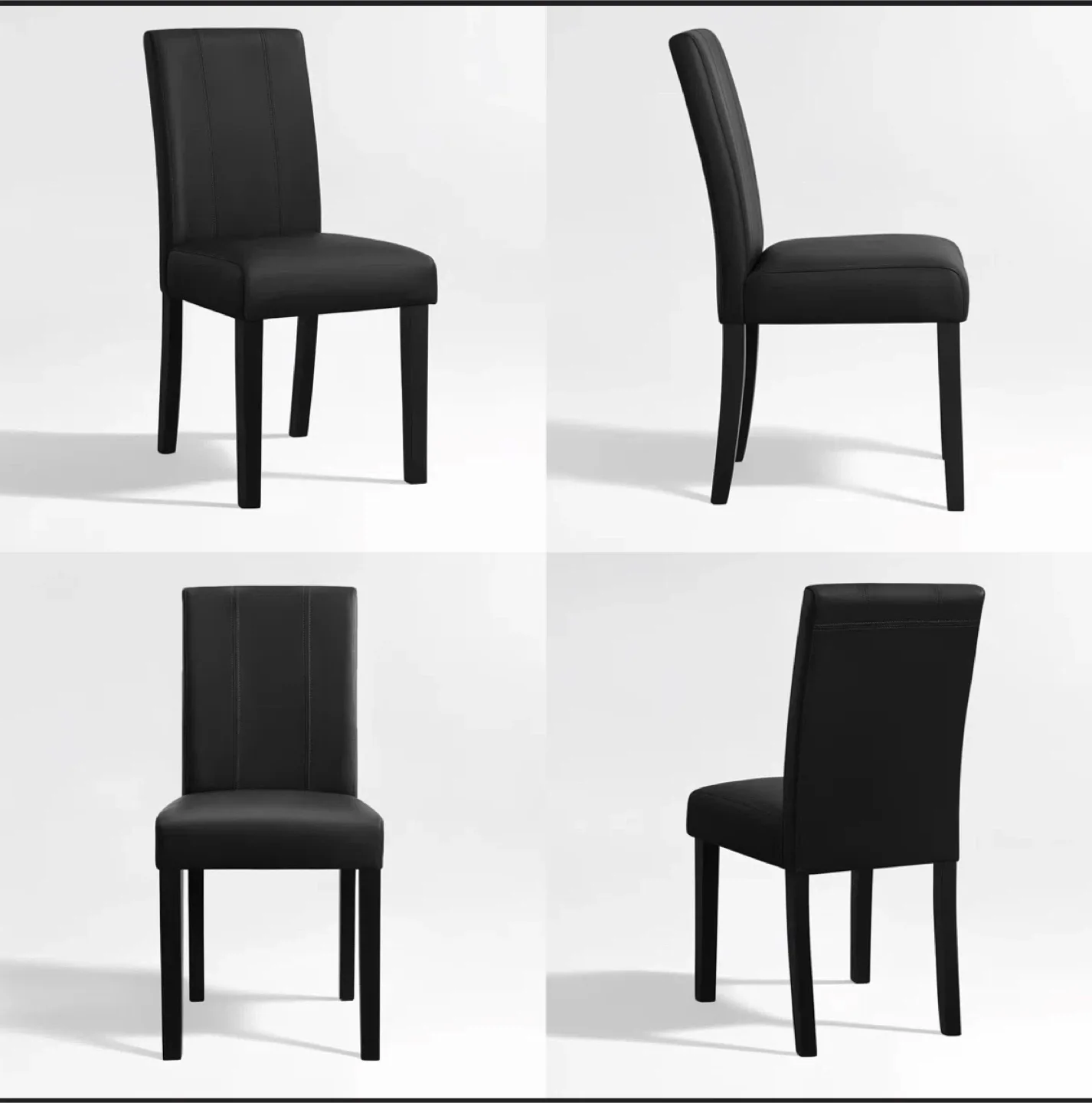 Faux Leather Dining Chairs (Set of 4) image indicator(7)