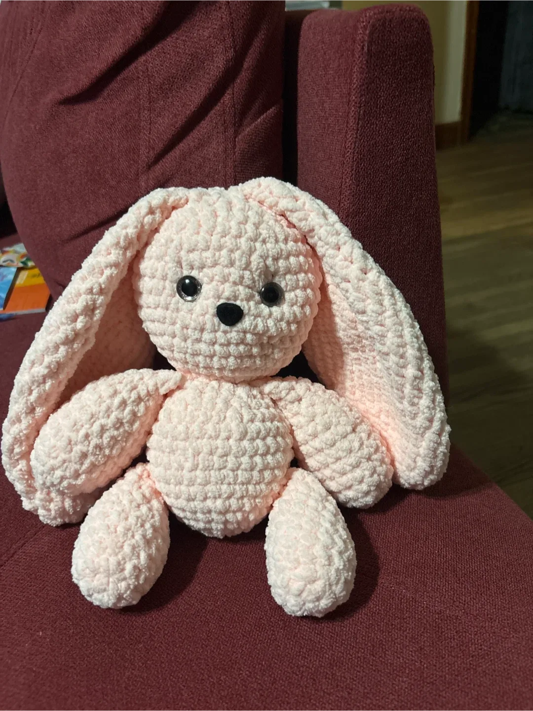 Handmade Crochet Pink Bunny Plush