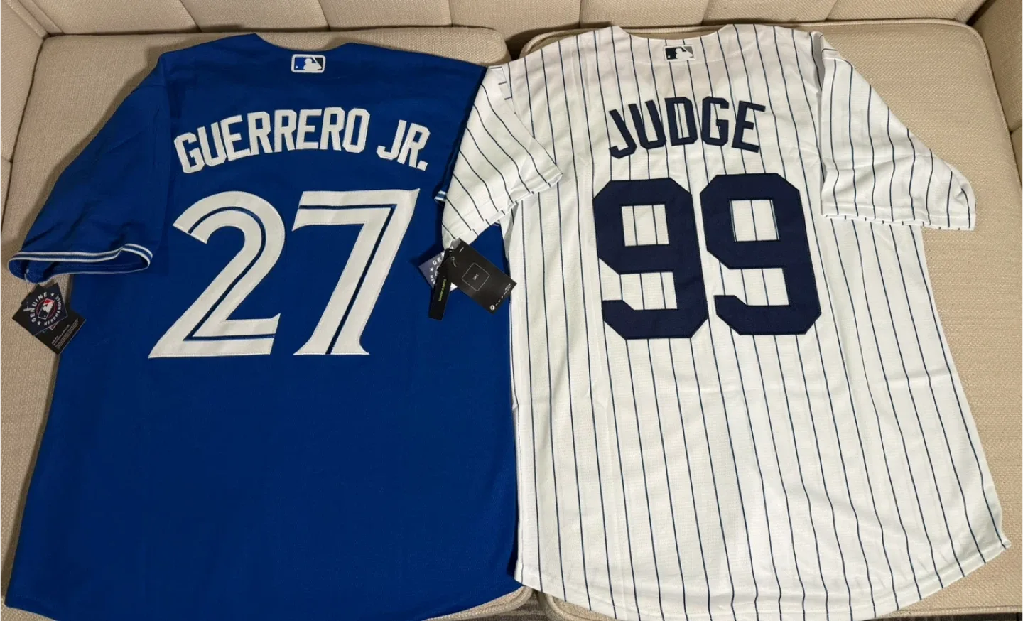 Nike Blue Jays Guerrero Jr. & Yankees Judge Jerseys