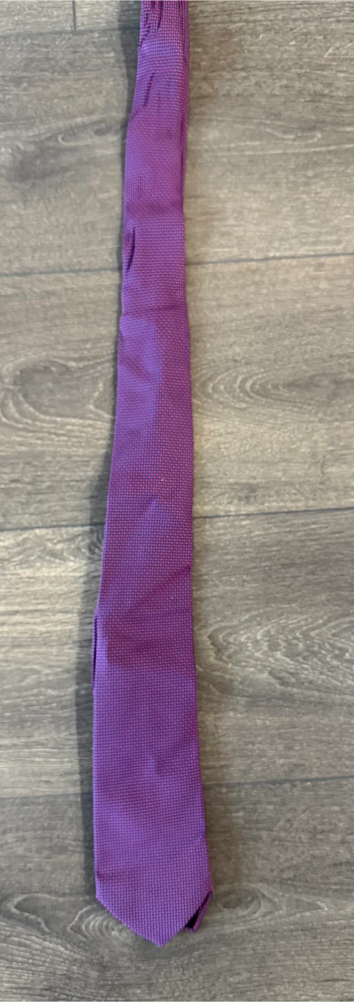 Hermes Paris Silk Tie - Pink/Blue Pattern - photo 4