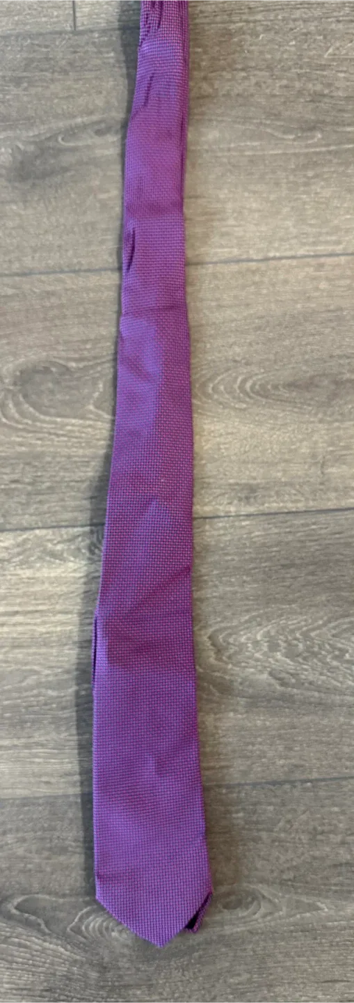 Hermes Paris Silk Tie - Pink/Blue Pattern image indicator(4)