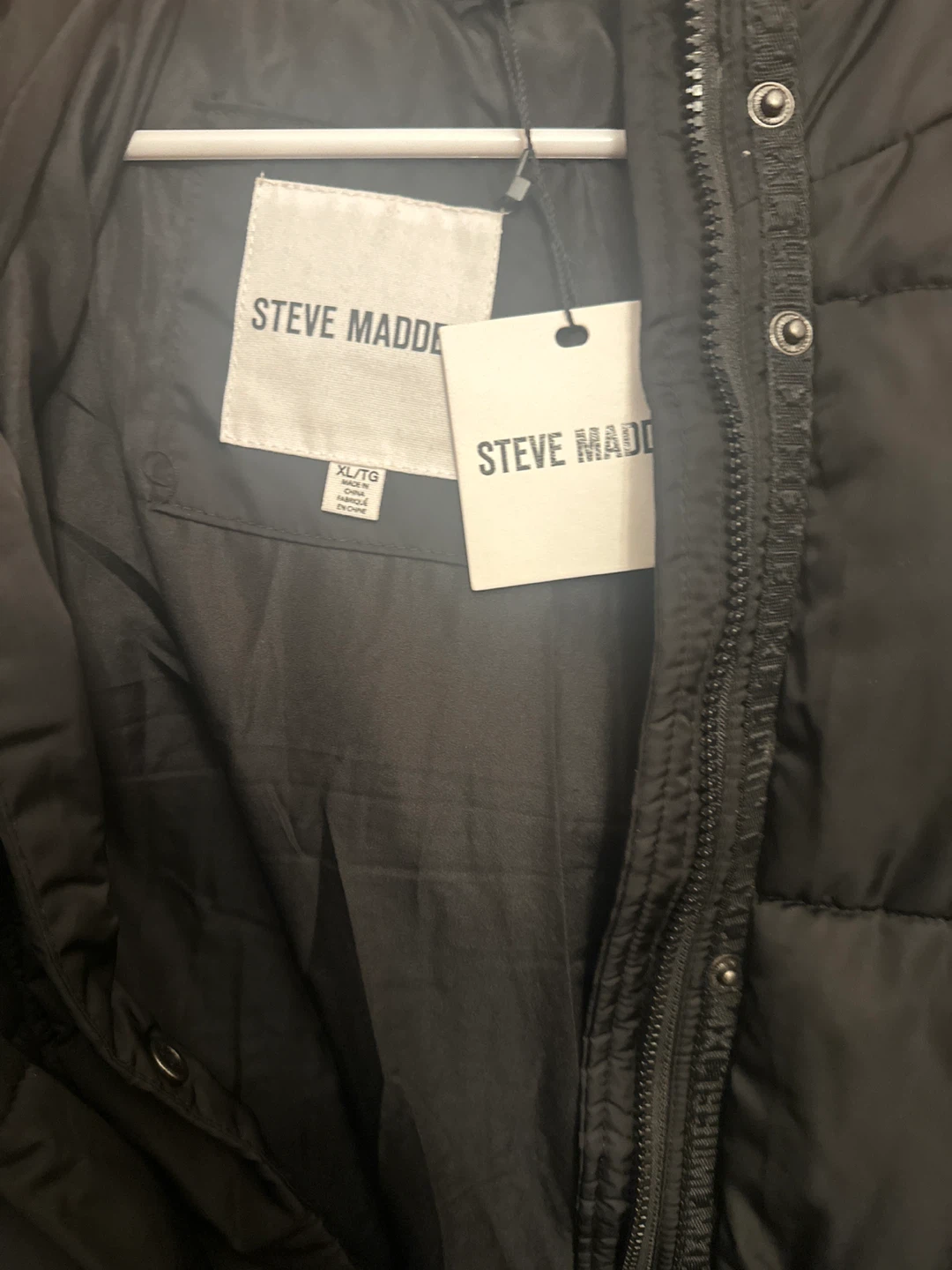Steve Madden Black Puffer Coat - Size XL - photo 3