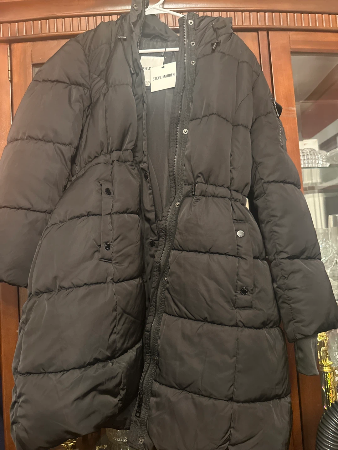 Steve Madden Black Puffer Coat - Size XL - photo 2