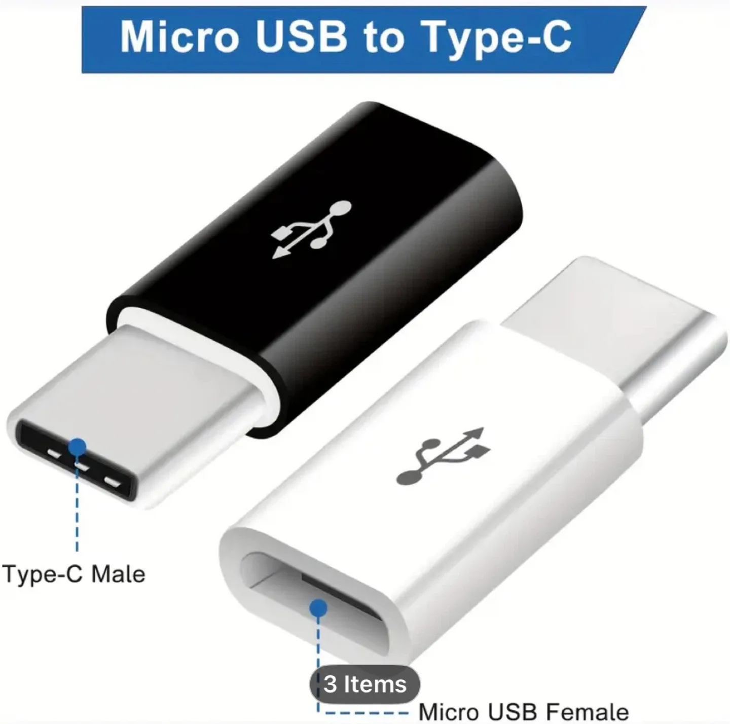 High-Speed USB-C to Micro USB Adapter with 56K Resistor image indicator(6)