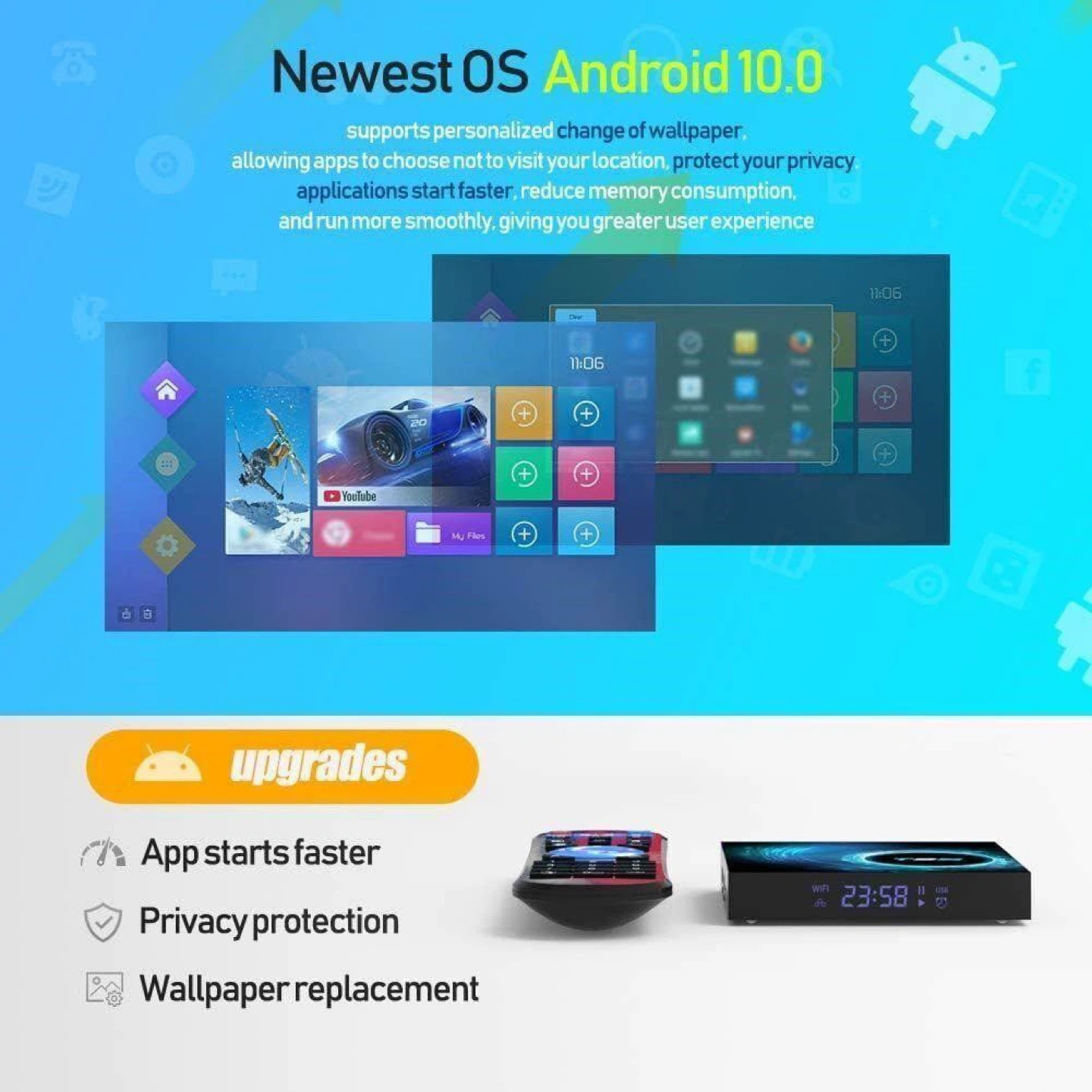 T95 Android 10.0 TV Box - 4GB RAM, 32GB Storage - photo 2