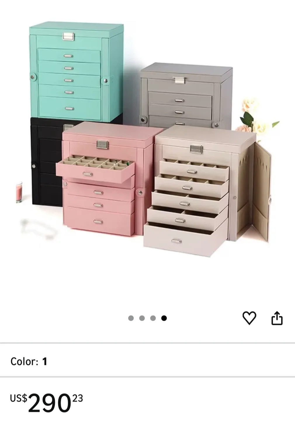 Jewelry Organizer Box with Drawers image indicator(2)