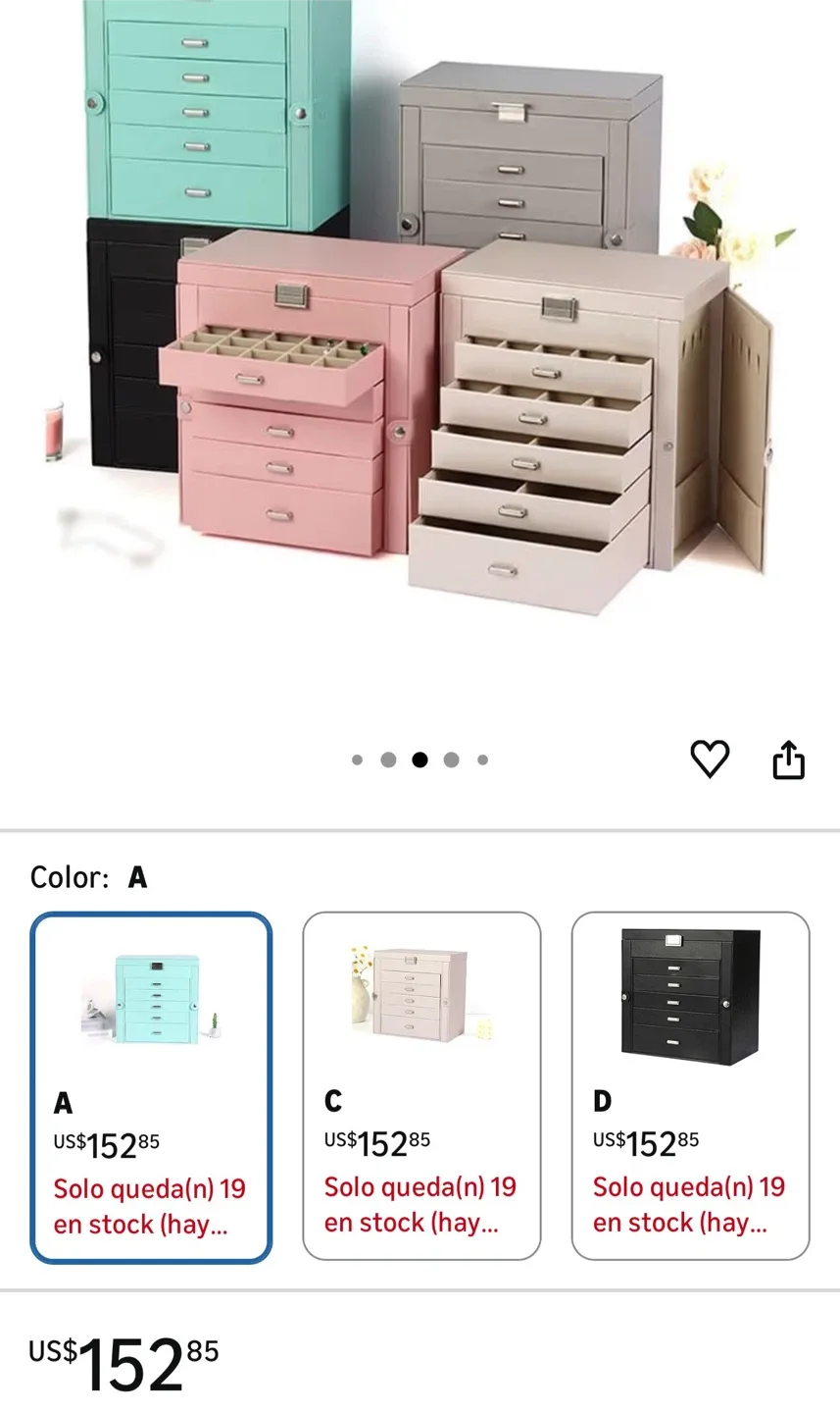 Jewelry Organizer Box with Drawers image indicator(4)