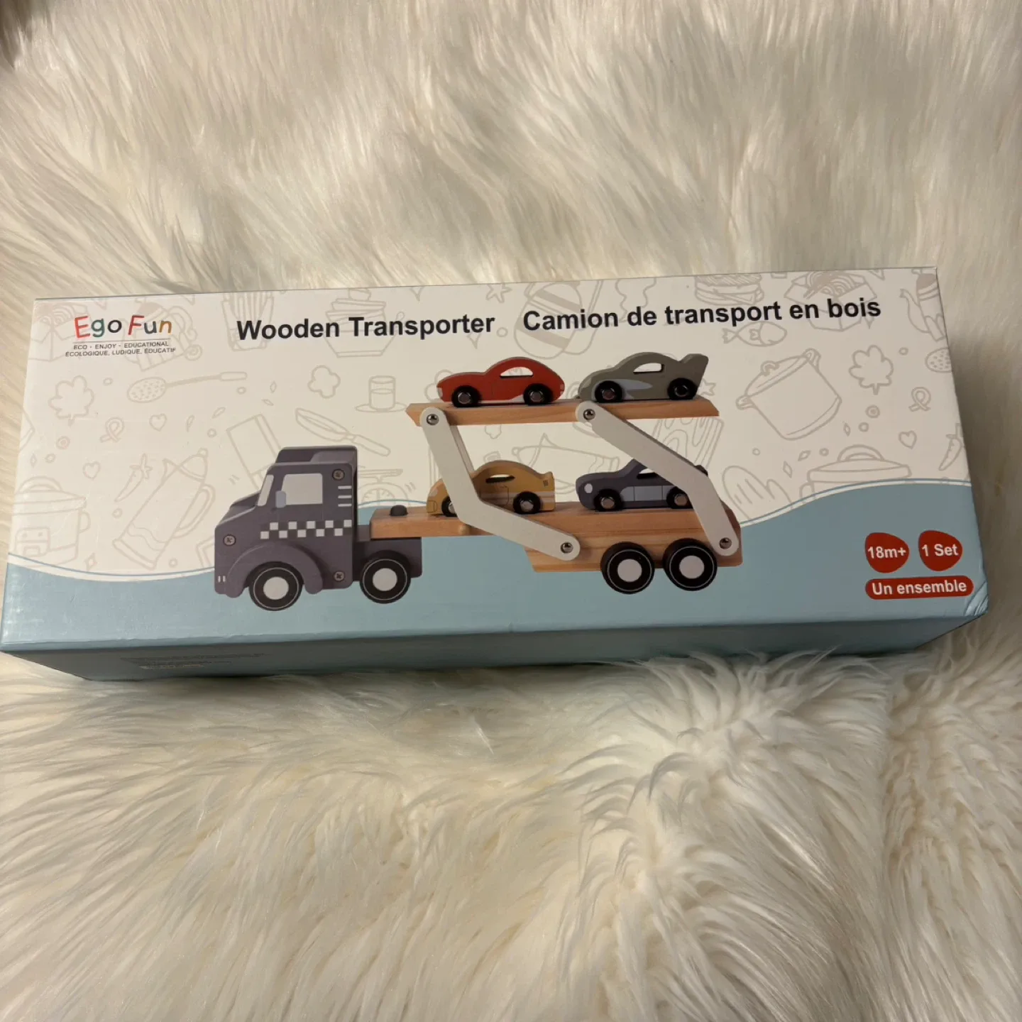 Ego Fun Wooden Transporter Truck Toy (18m+)