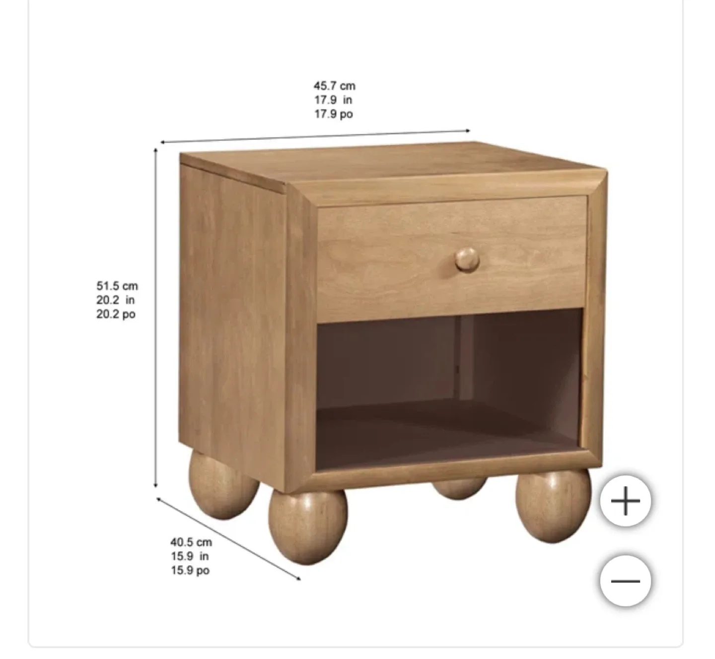 Riley Grace Bedside Nightstand/ End table image indicator(3)