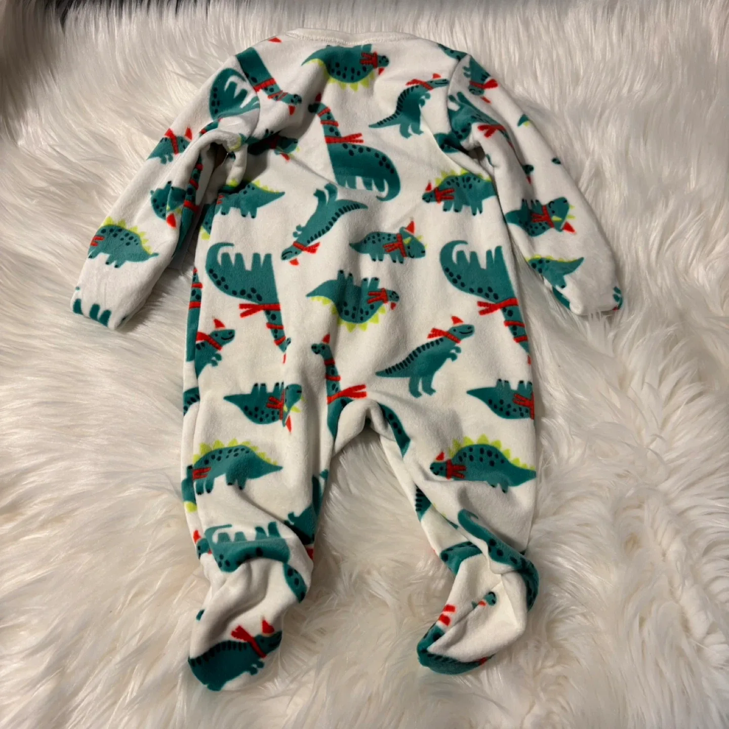 New Old Navy 0-3M Dinosaur Print Sleepsuit image indicator(4)
