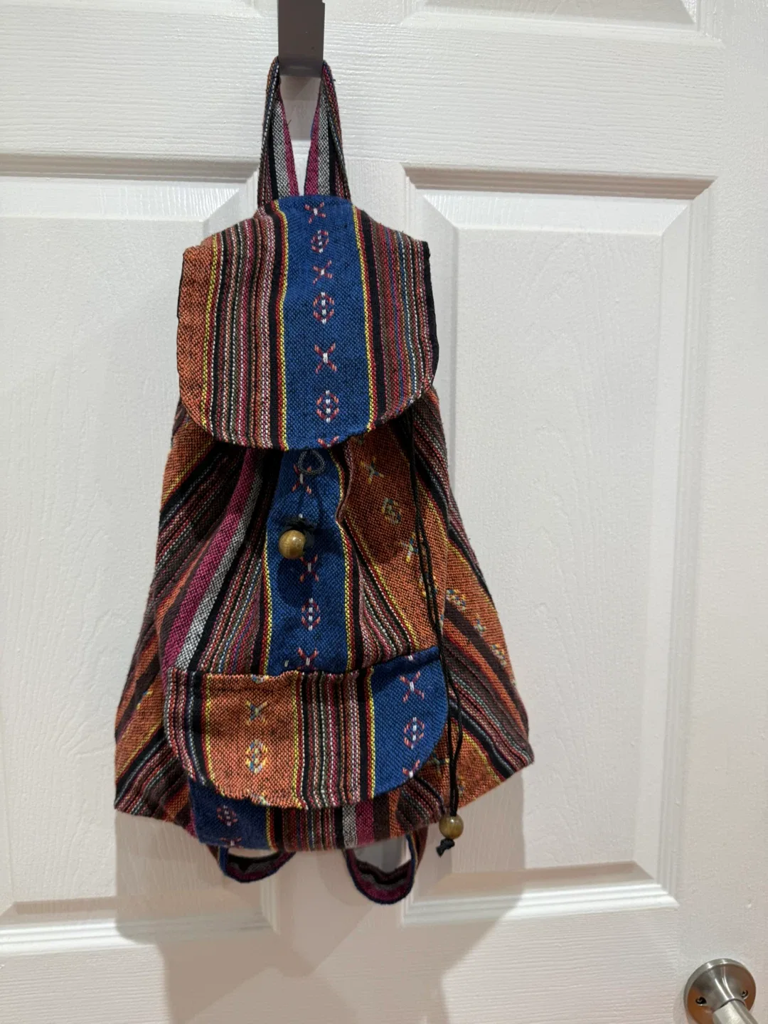 Striped Pattern Backpack