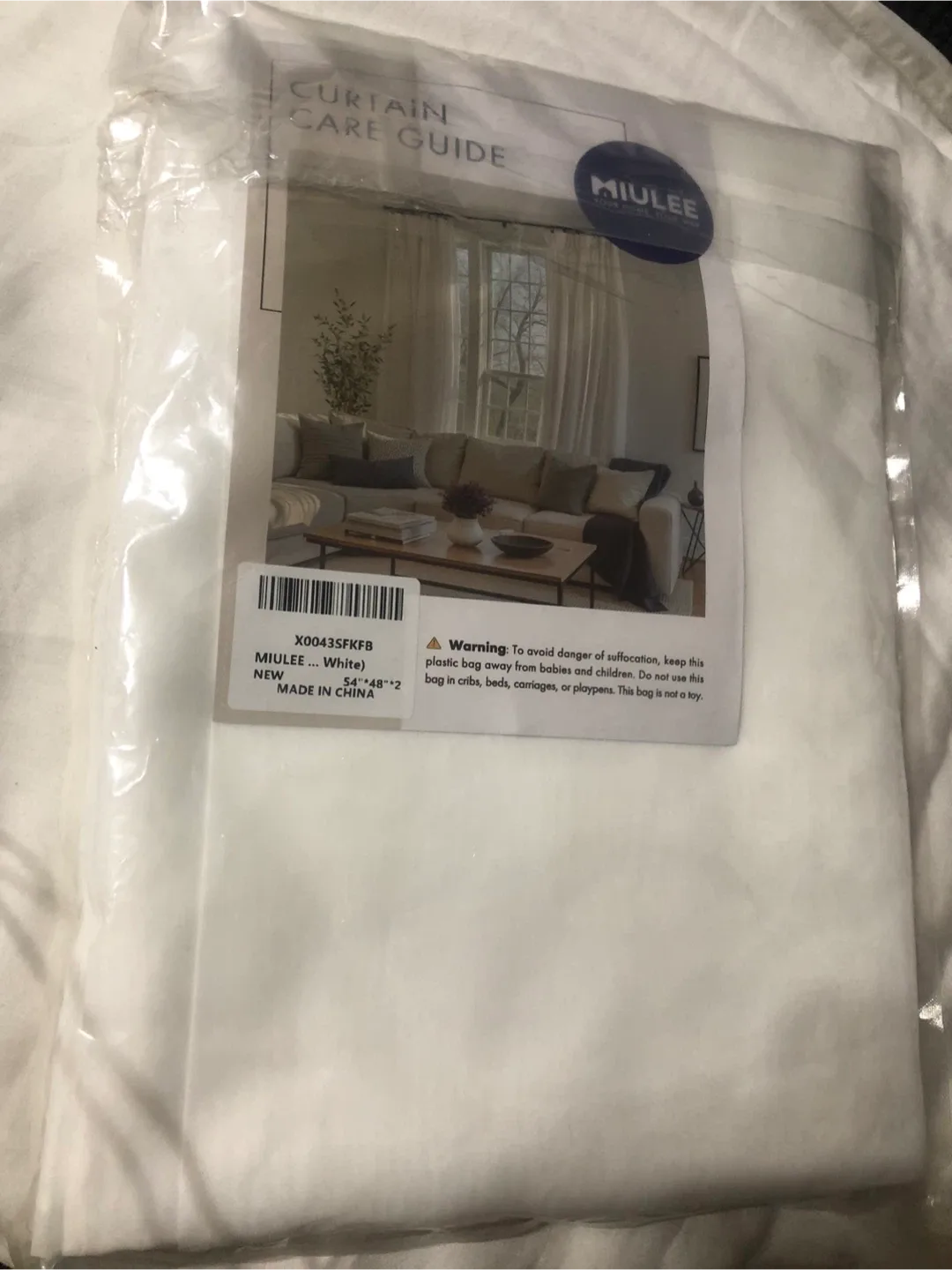 New MIULEE White Sheer Curtains (54" x 48")