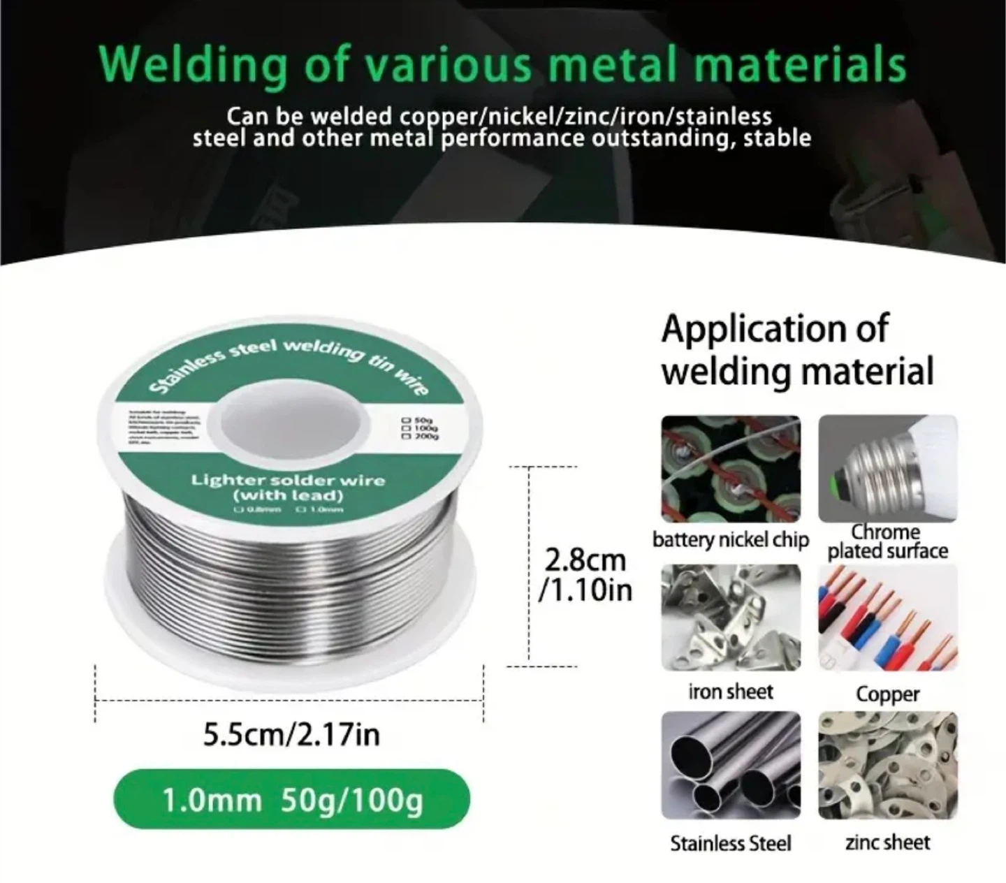 1pc 100g, High-Quality 0.8mm Solder Wire Roll - photo 5