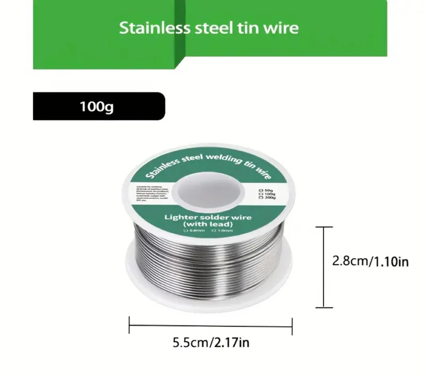 1pc 100g, High-Quality 0.8mm Solder Wire Roll image indicator(6)