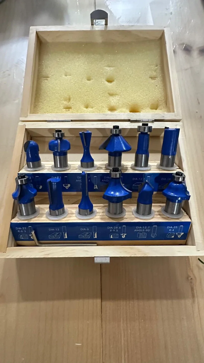 12-Piece Router Bit Set – 1/2” Shank