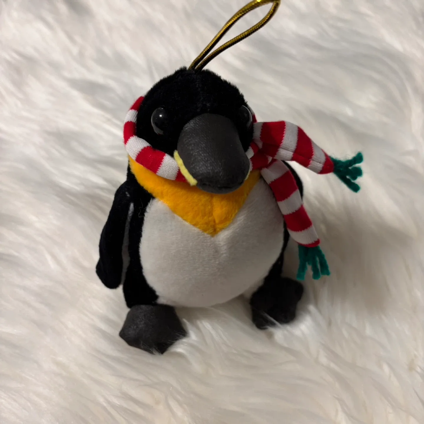 Penguin Plush Ornament with Scarf