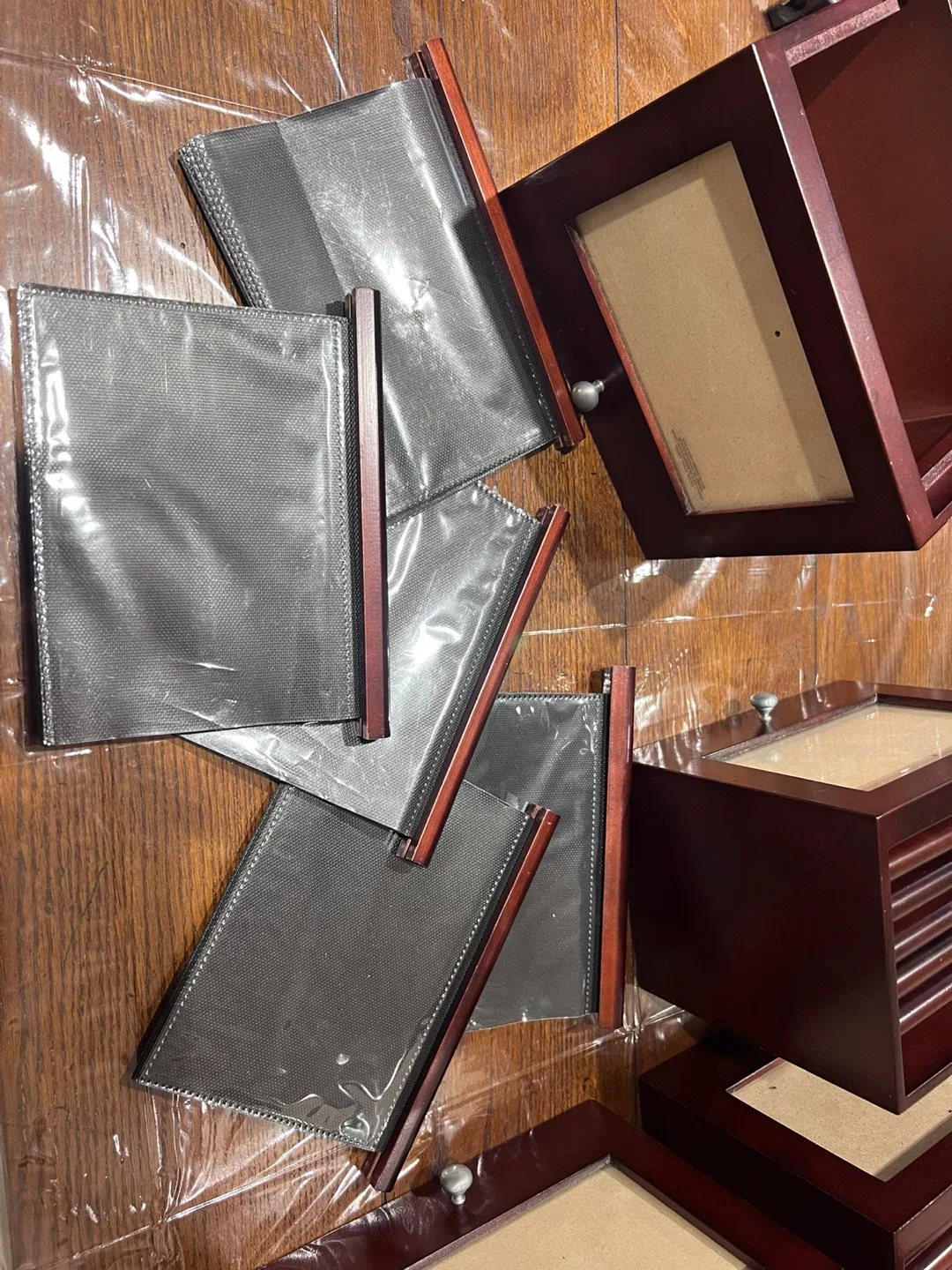 Wooden Photo Album Organizer with Drawers image indicator(3)