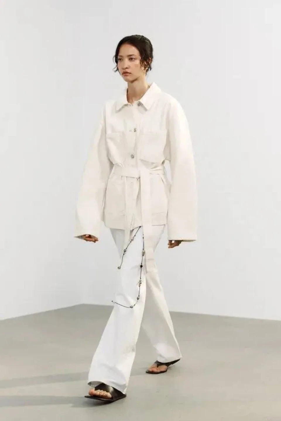 Denim jacket with belt ZARA, XXL(good for XL) image indicator(3)