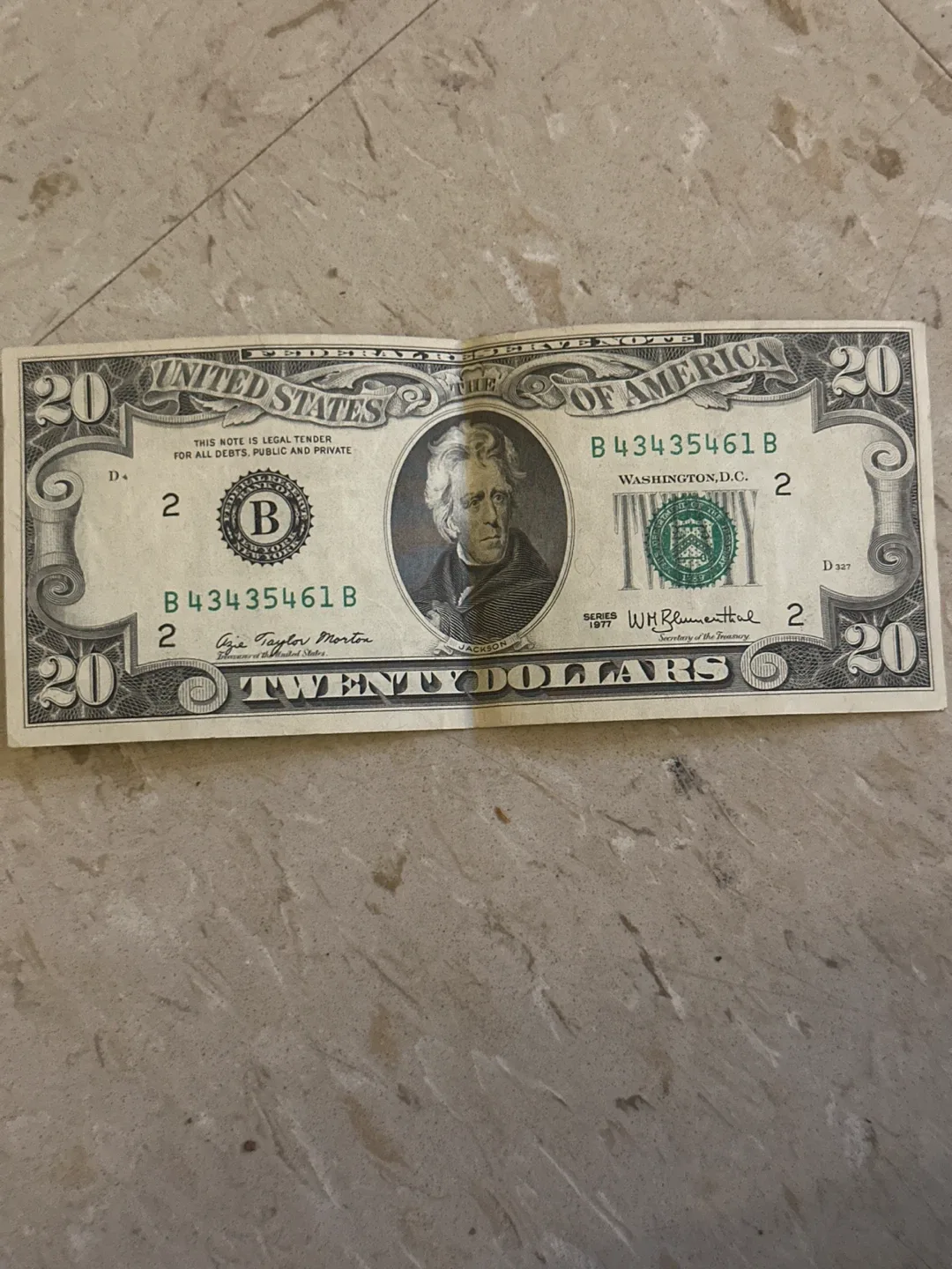Twenty Dollars bill